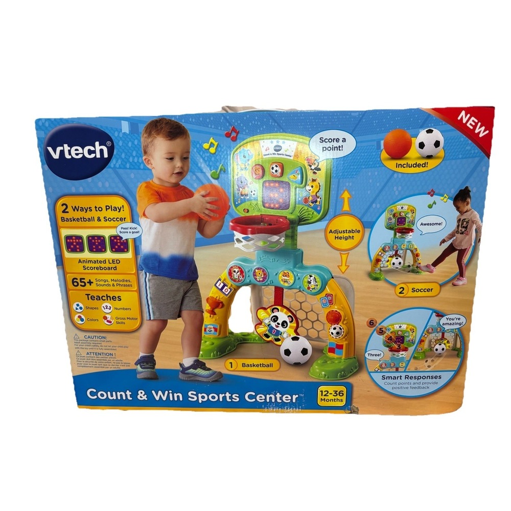 NIP VTech Count & Win Sports Center Basketball Soccer Activity Toy 12-36 Months